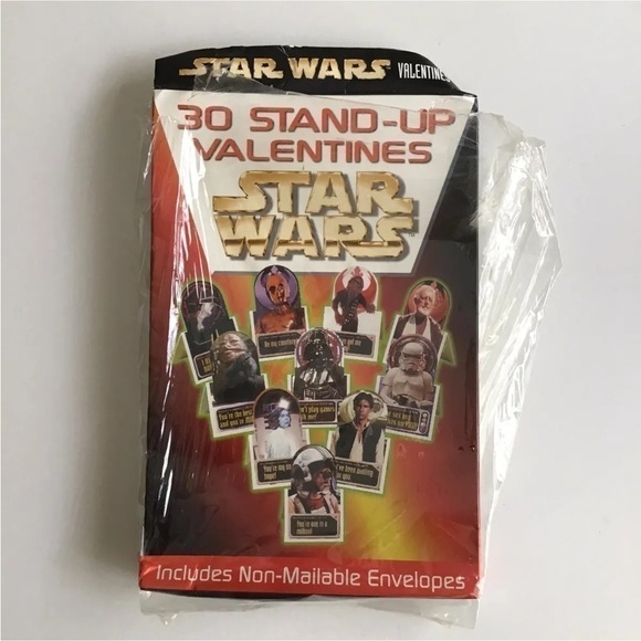 Vintage Star Wars 1997 Valentines 30 Stand-Up Boxed Non Mail Envelopes Party - Picture 2 of 12